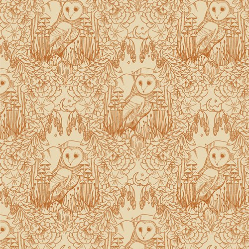 art gallery fabrics | coyote hill | moonlit guardian sepia - floydthefox