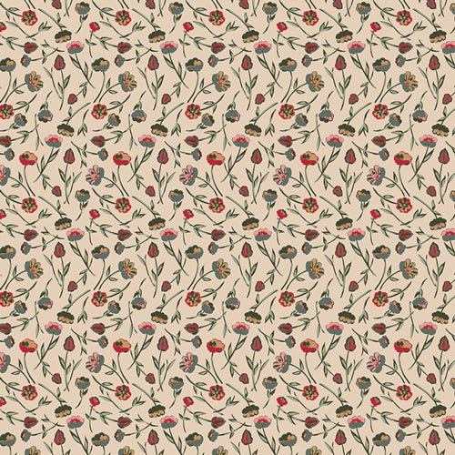 art gallery fabrics | patchworkstoff | spruce | tulip time wintertide - floydthefox