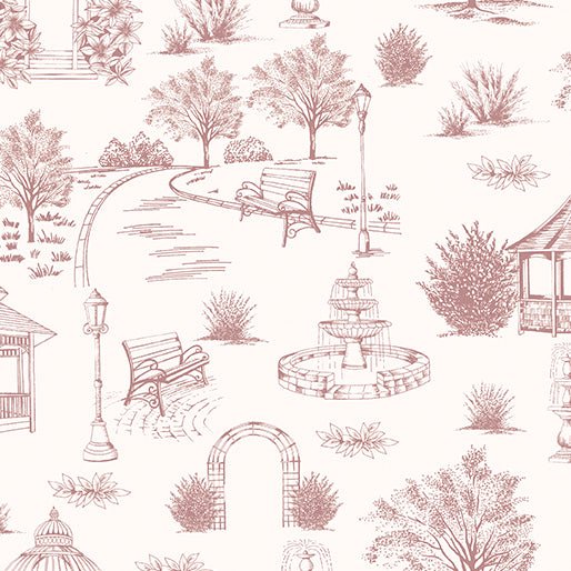benartex | sweet meadow | garden toile pink - floydthefox