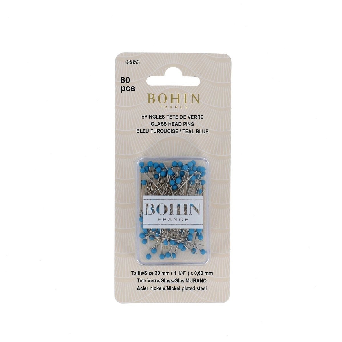 bohin | murano - glasskopfstecknadeln - floydthefox