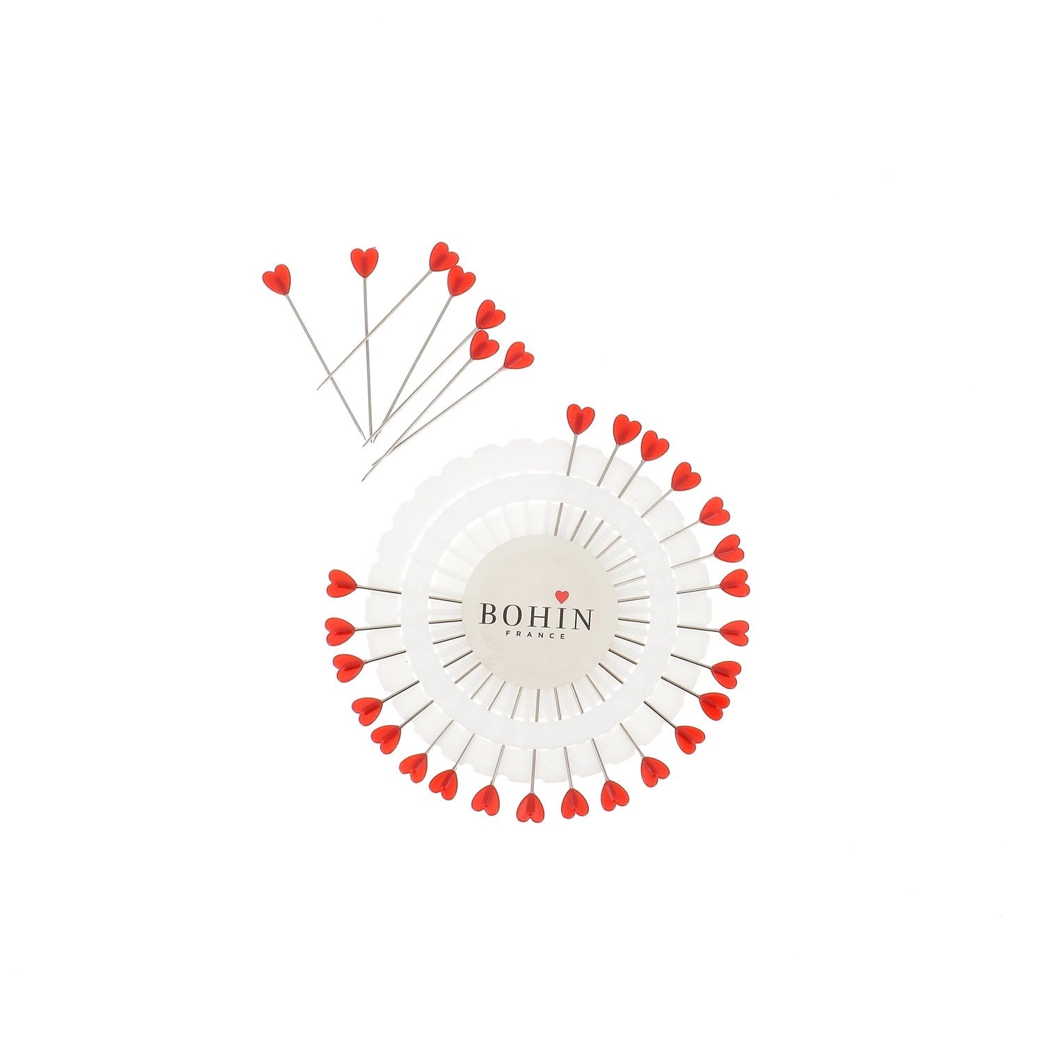 bohin | stecknadeln mit flachem kopf | herzen - floydthefox