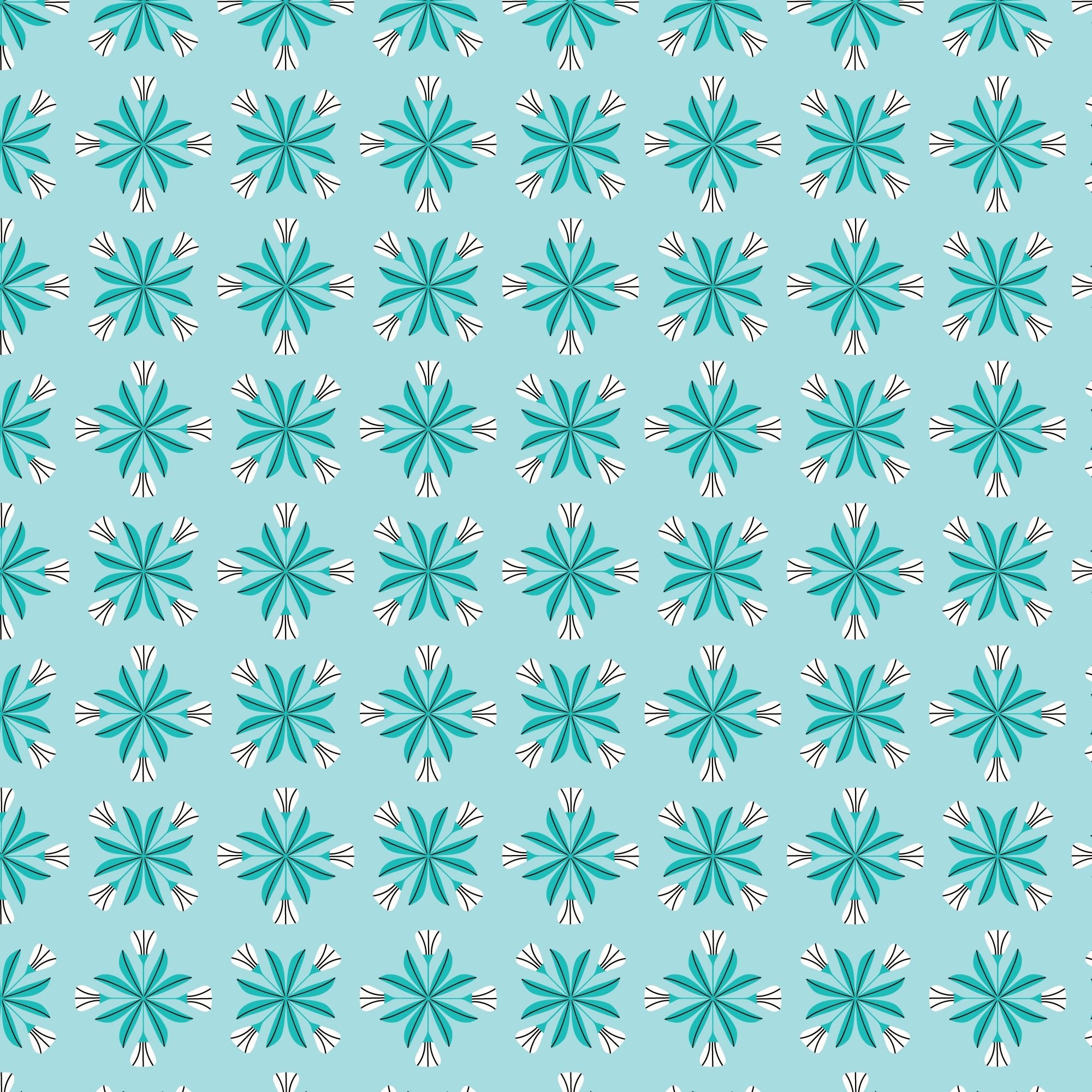 cloud9 BIO | reindeer romance | snowflake blossoms turquoise - floydthefox