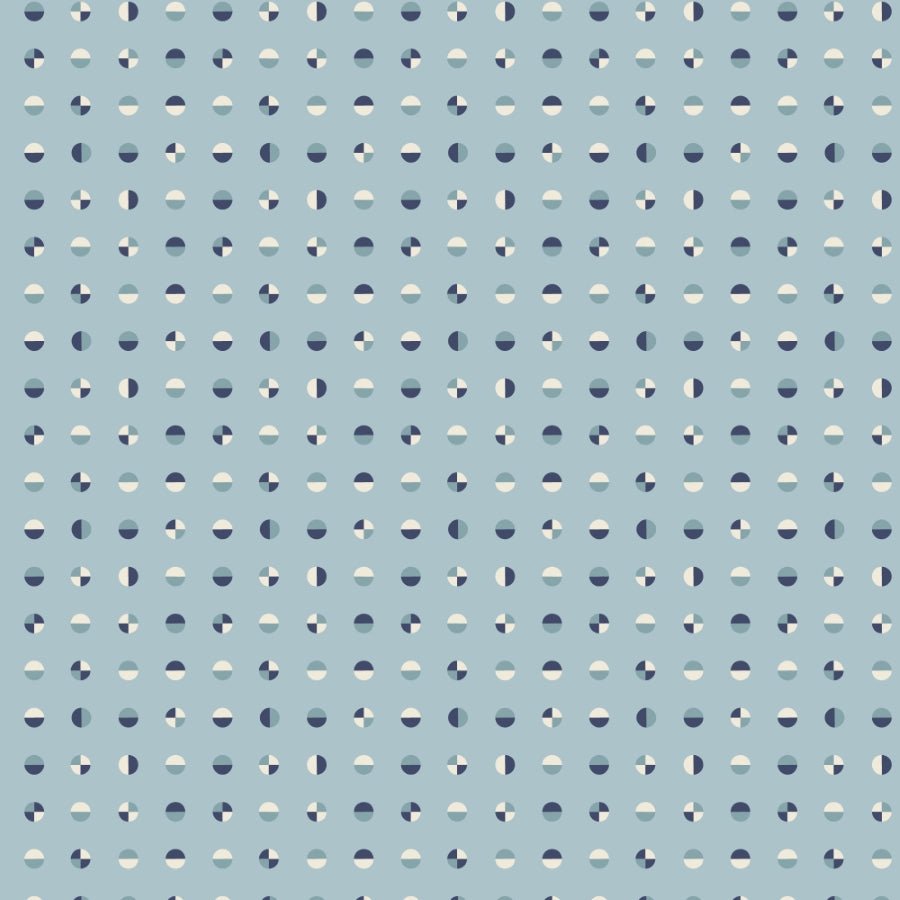 cloud9 fabrics | patchworkstoff | american bold | circular sky blue - floydthefox