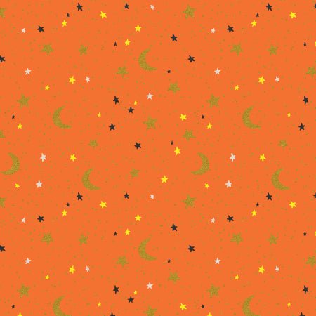 cotton+steel | rifle paper co | halloween | october night orange metallic - floydthefox