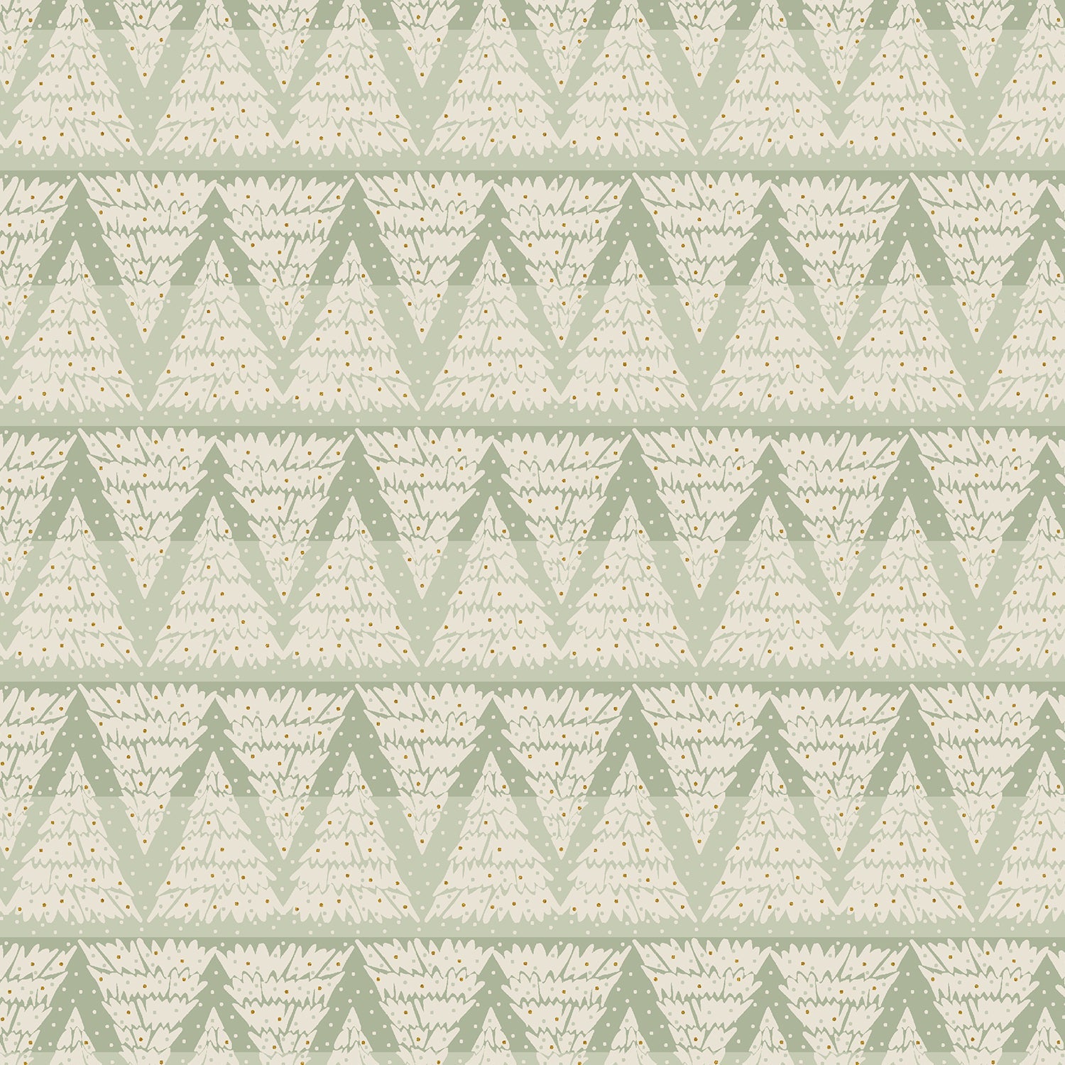 cotton+steel | tinsel on the trail | tree hunt hemlock metallic - floydthefox