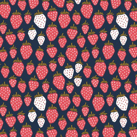 cotton+steel | under the apple tree | queen of berries | evening blue - floydthefox