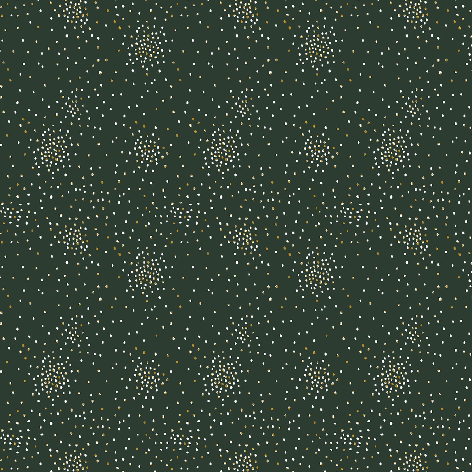 cotton+steel basics | clusters | evergreen metallic - floydthefox