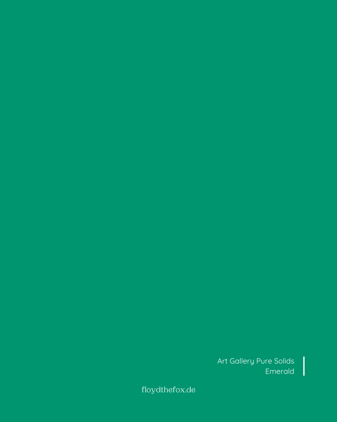 emerald | art gallery PURE solids - floydthefox