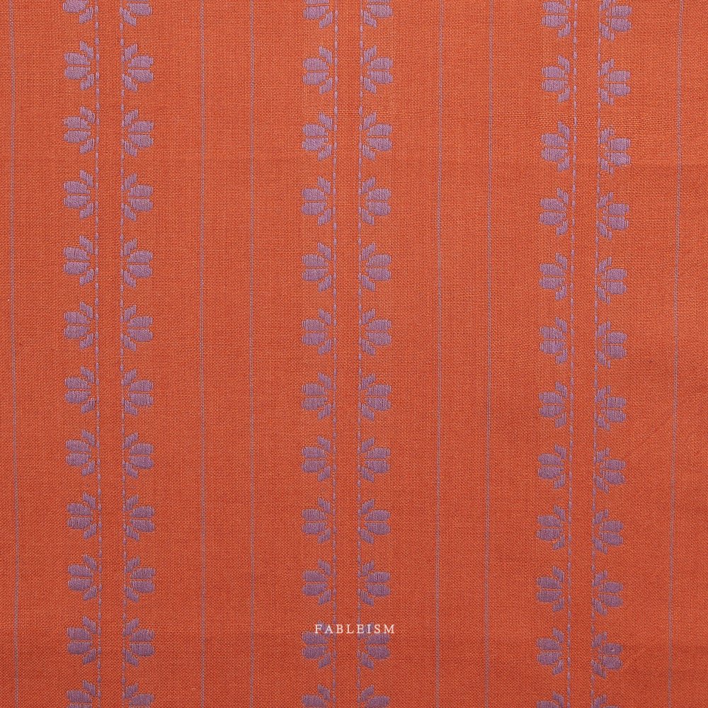 fableism supply co. | patchworkstoff | fine & dandy | deco stripe in navy/spice - floydthefox