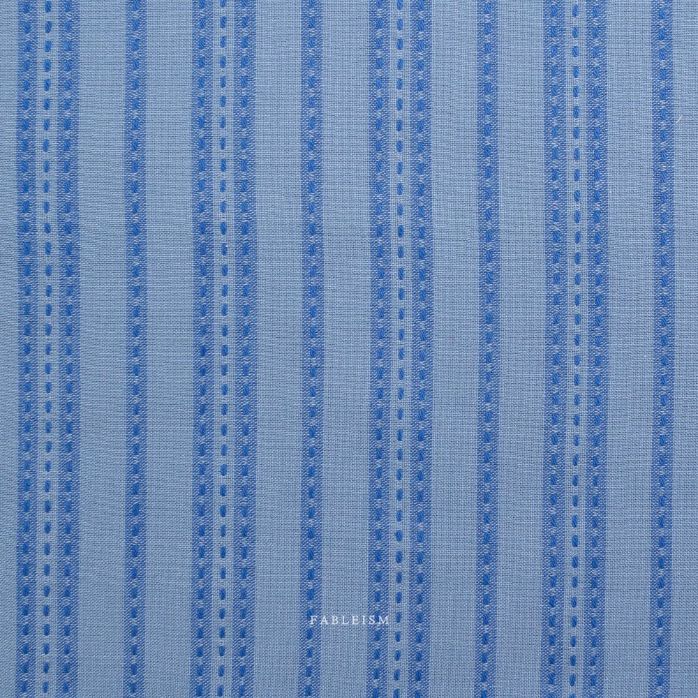 fableism supply co. | patchworkstoff | fine & dandy | stitch stripe in blue - floydthefox