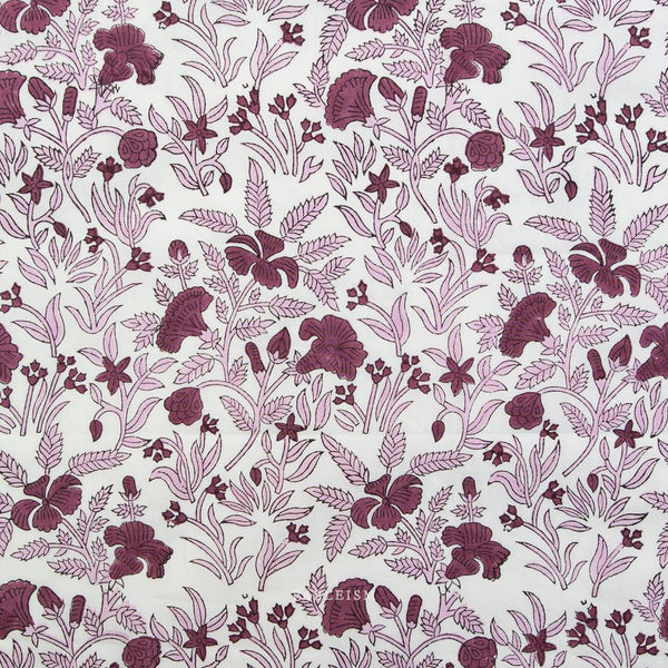 fableism supply co | patchwork fabric | indian block prints cottage | cozy floral purple