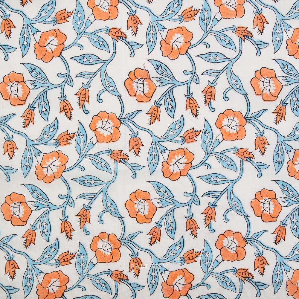 fableism supply co | patchworkstoff | indian block prints cottage | trumpet vines winter - floydthefox
