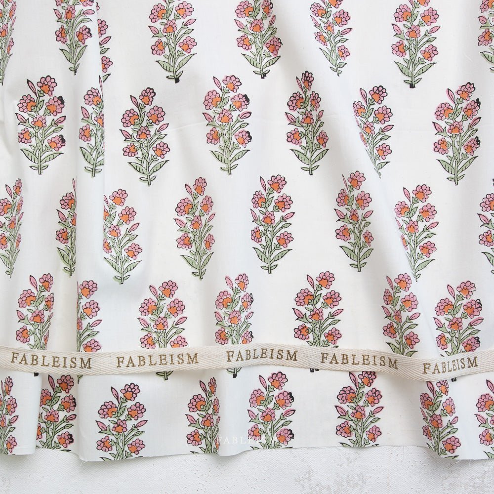 fableism supply co | patchworkstoff | indian block prints cottage | wild floral blushing - floydthefox