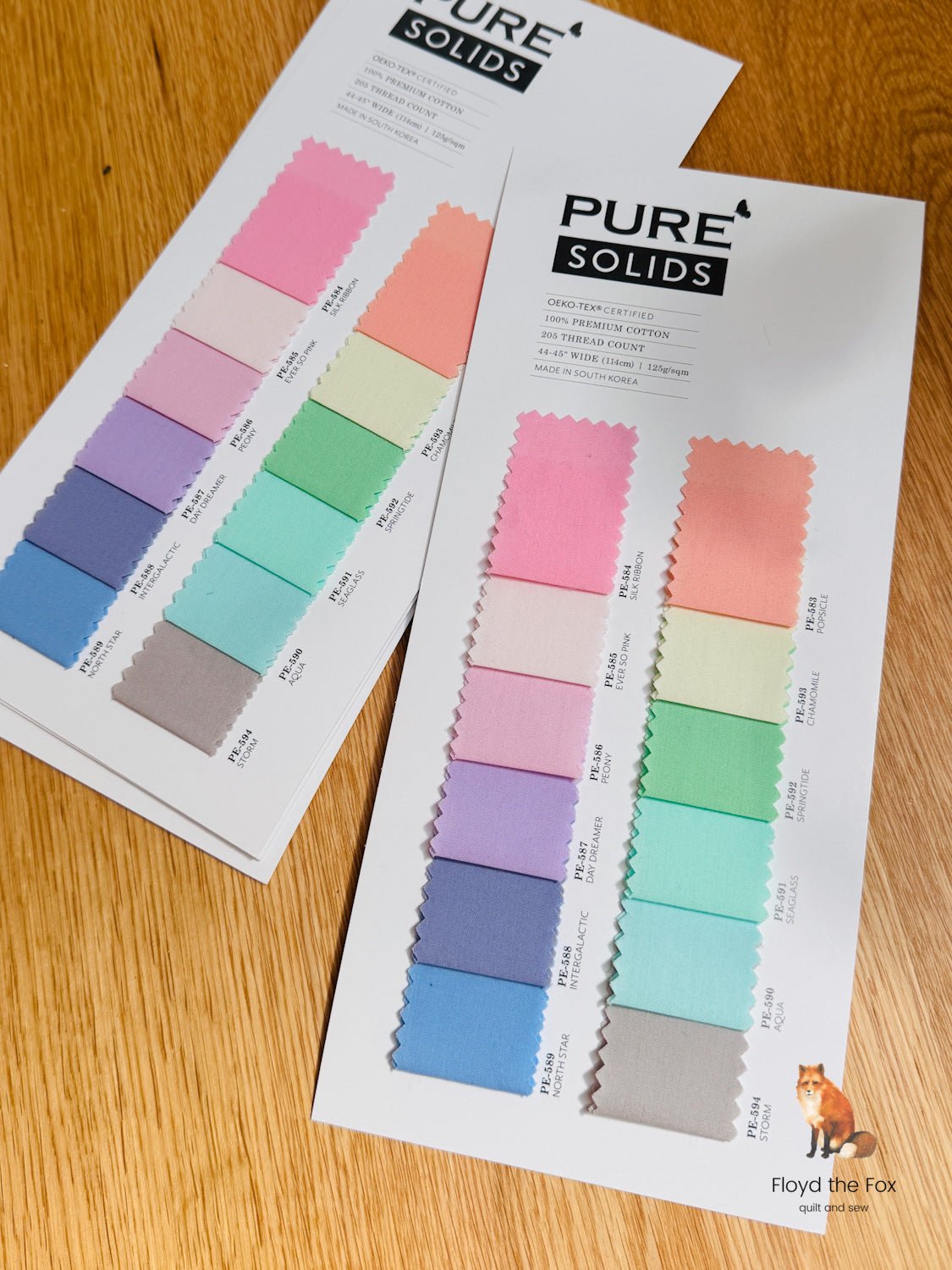 farbkarte | art gallery solids | neue farben 2025 - floydthefox