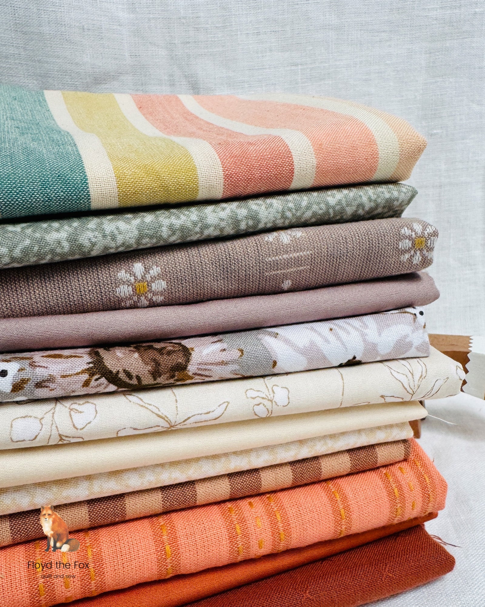 fat quarter bundle | pumpkin spice | 12 - floydthefox