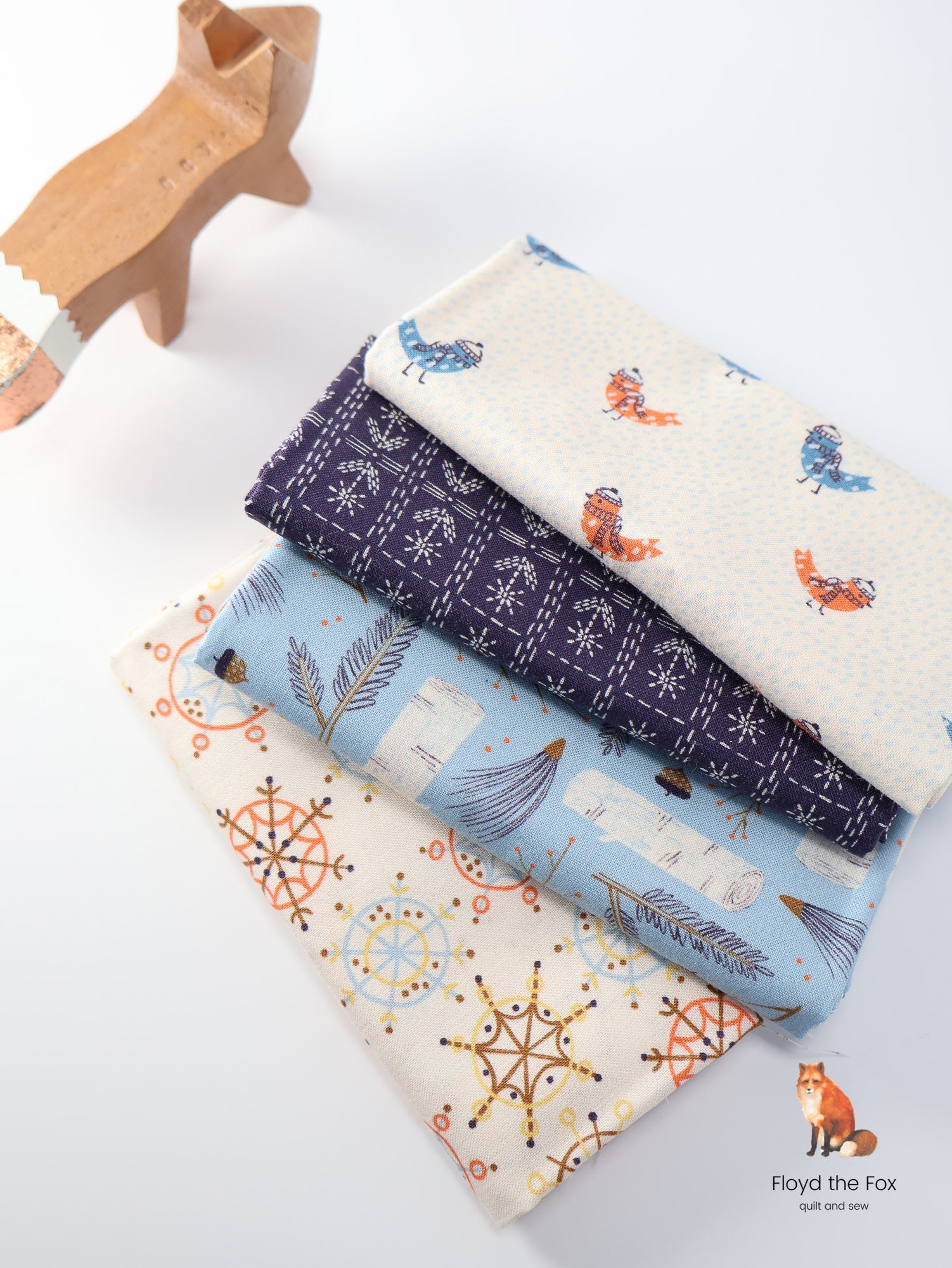 fat quarter bundle | snow friends - floydthefox