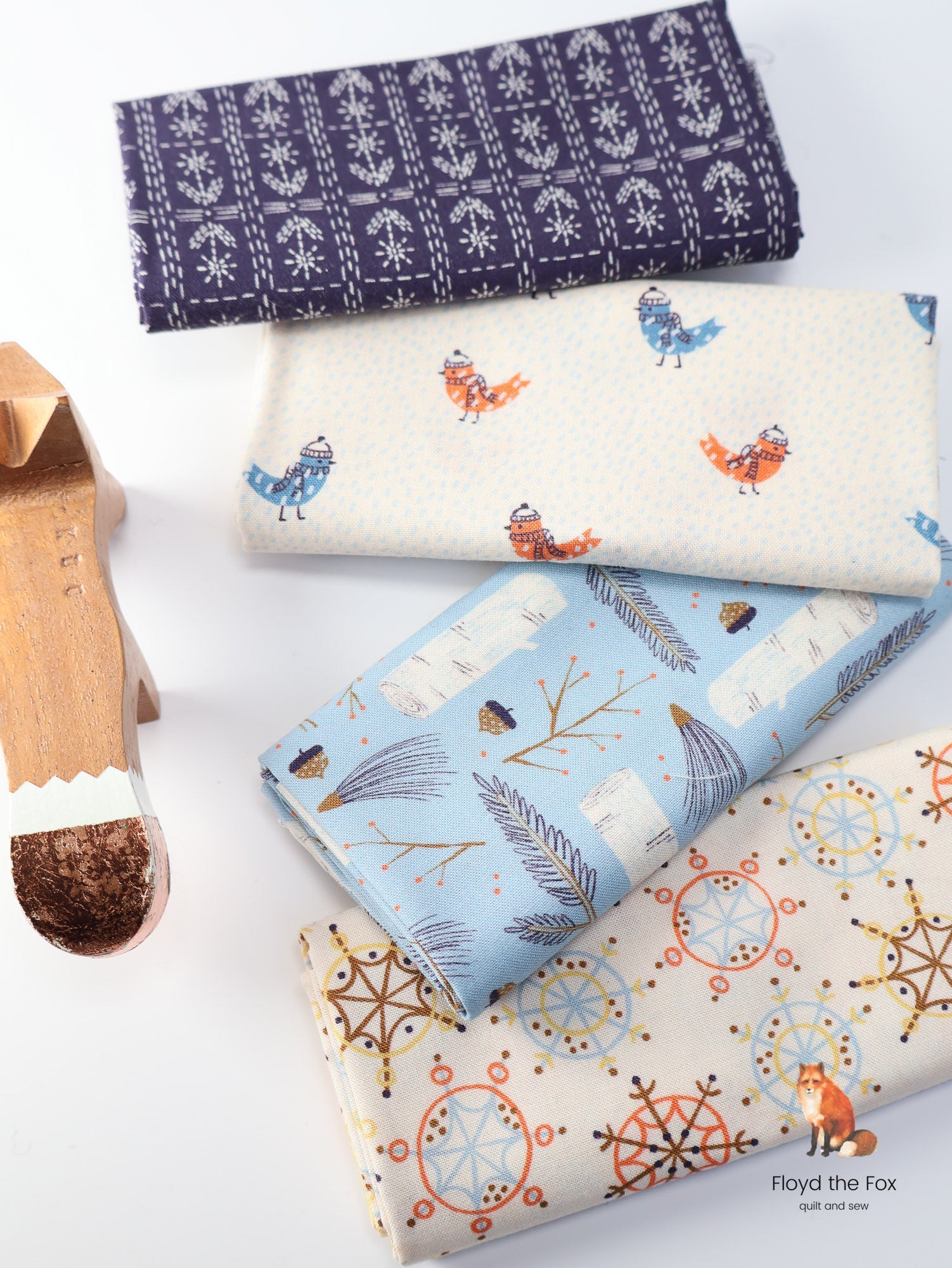 fat quarter bundle | snow friends - floydthefox