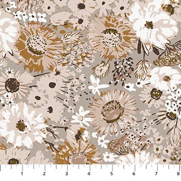 figo fabrics | blossom breeze | taupe wildflowers - floydthefox