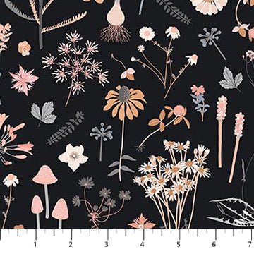 figo fabrics | botanist | botanical black - floydthefox
