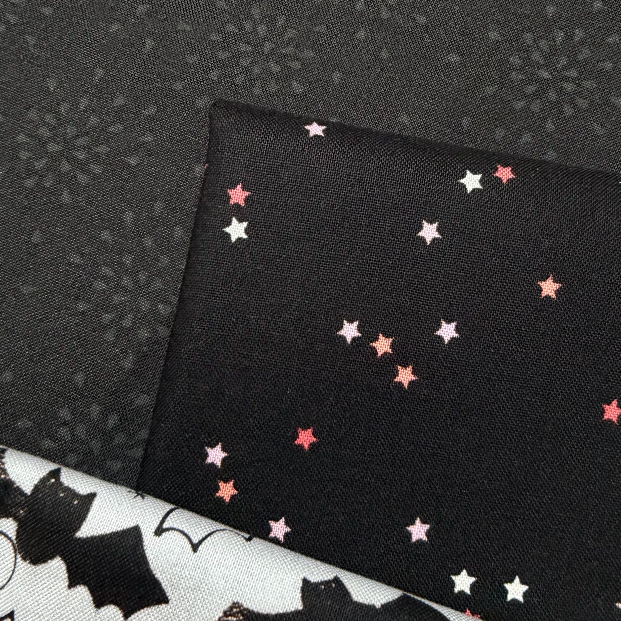 figo fabrics | patchworkstoff | sweet treats | stars black - floydthefox