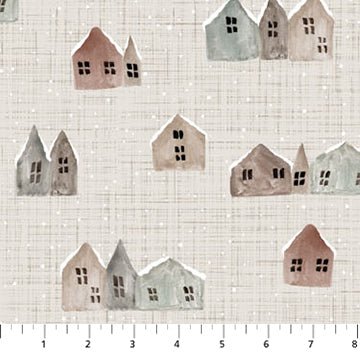 figo fabrics | winter dreams | houses taupe - floydthefox