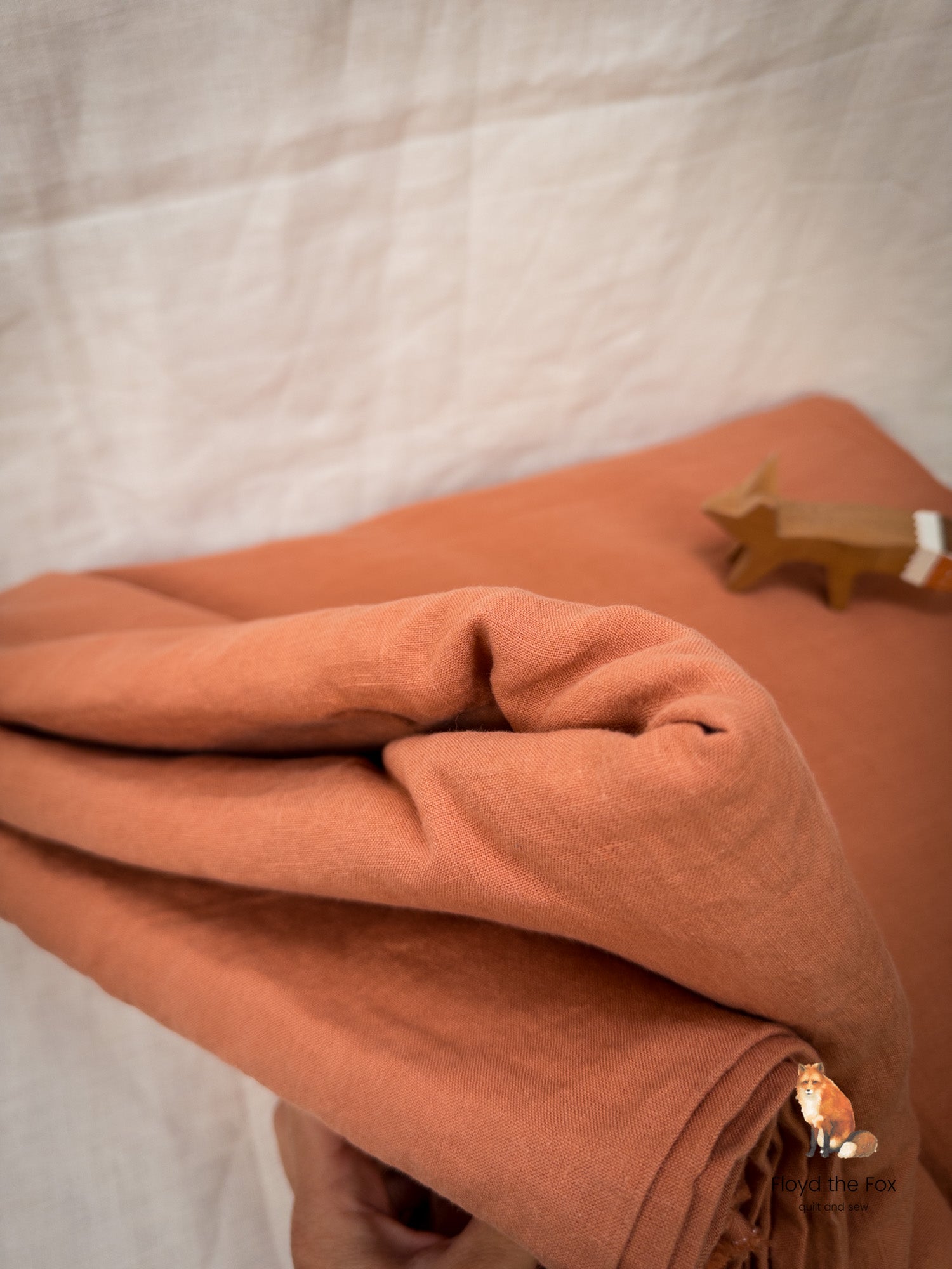 lino volpe |stone - washed leinen aus apulien | extra - breit | cotto - floydthefox