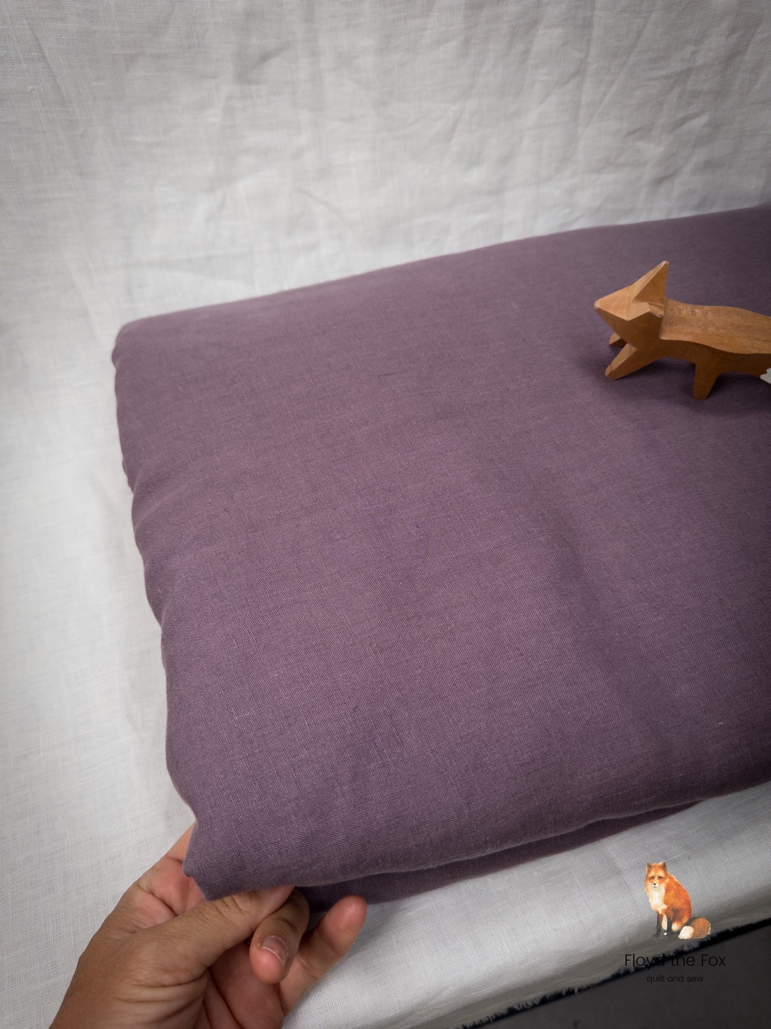 lino volpe | stone - washed leinen aus apulien | extra - breit | melanzana - floydthefox