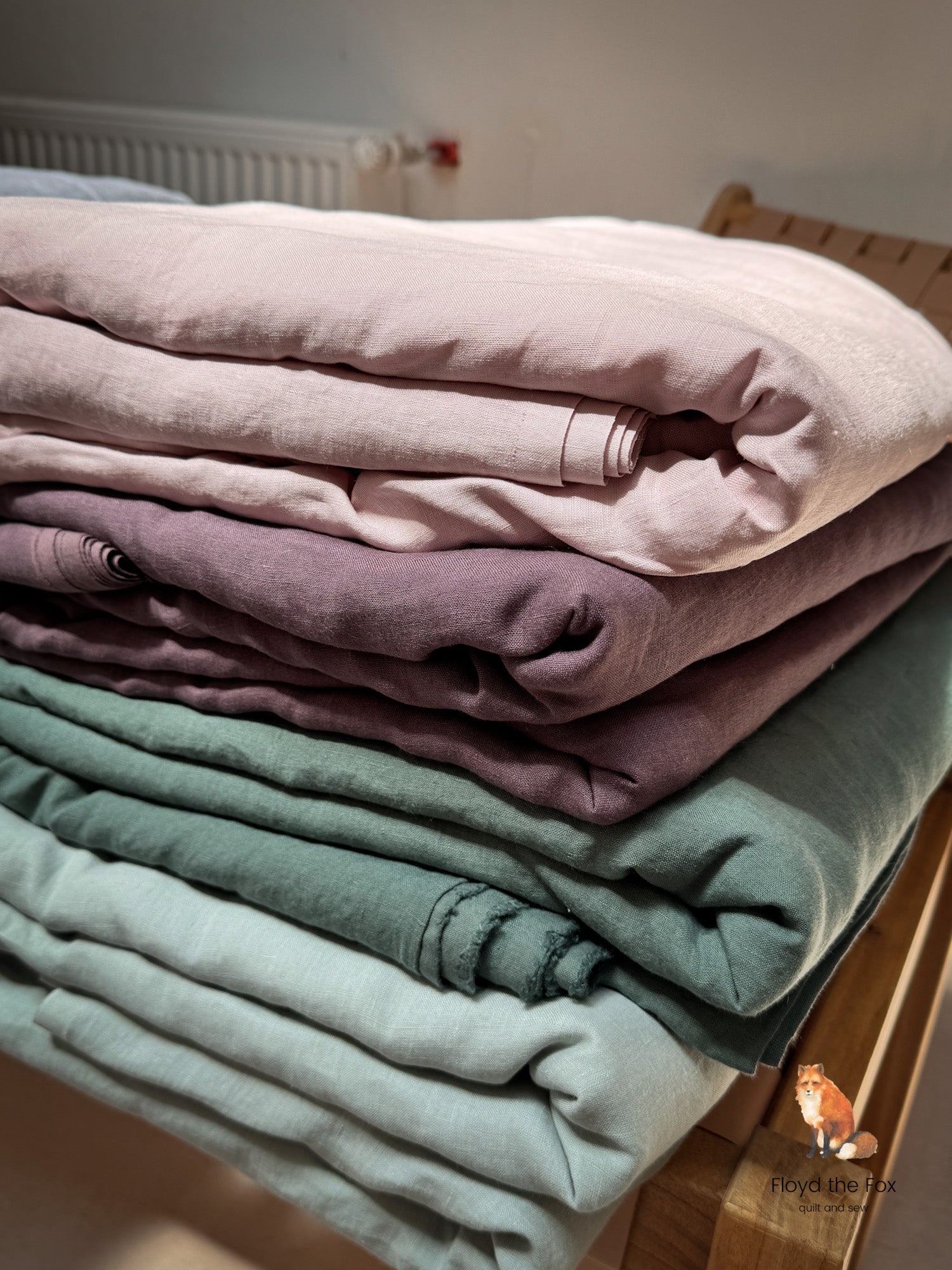 lino volpe | stone - washed leinen aus apulien | extra - breit | melanzana - floydthefox