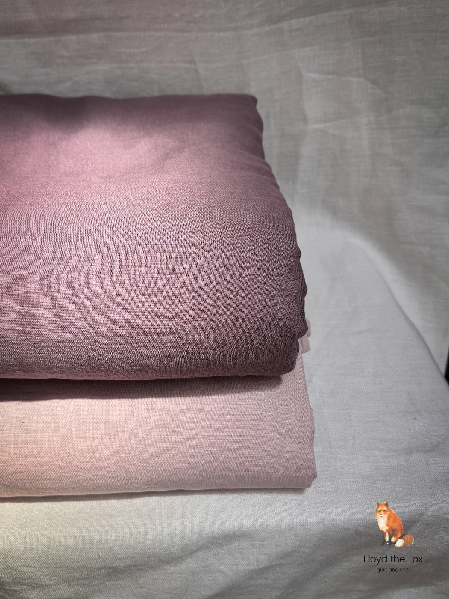 lino volpe | stone - washed leinen aus apulien | extra - breit | melanzana - floydthefox