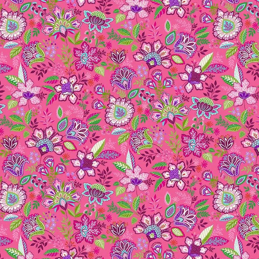 makower fabrics | tropica | botanical pink - floydthefox
