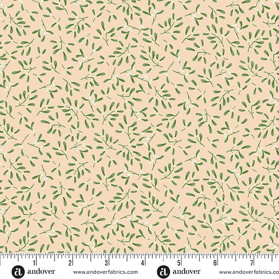 makower uk | patchworkstoff | country christmas | mistletoe cream - floydthefox