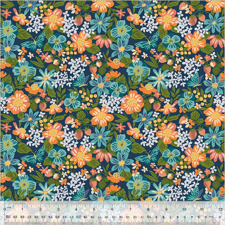 monaluna BIO | orchard grove | floral navy - floydthefox