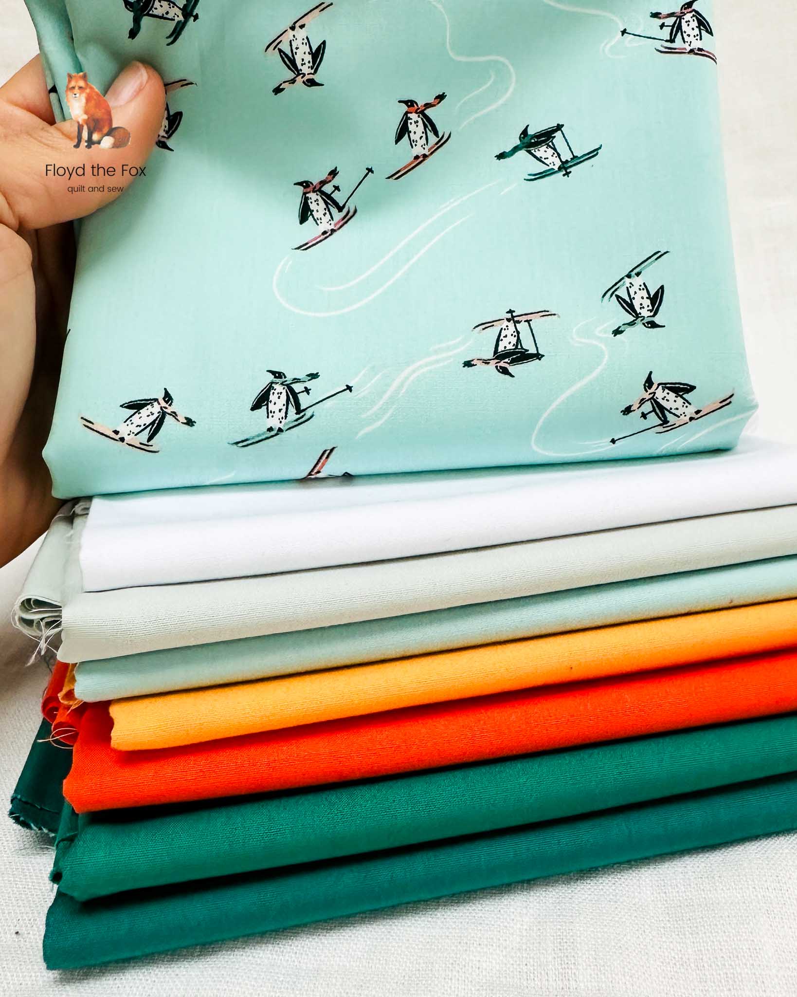 stoffpaket | penguins on ski | 8 - floydthefox