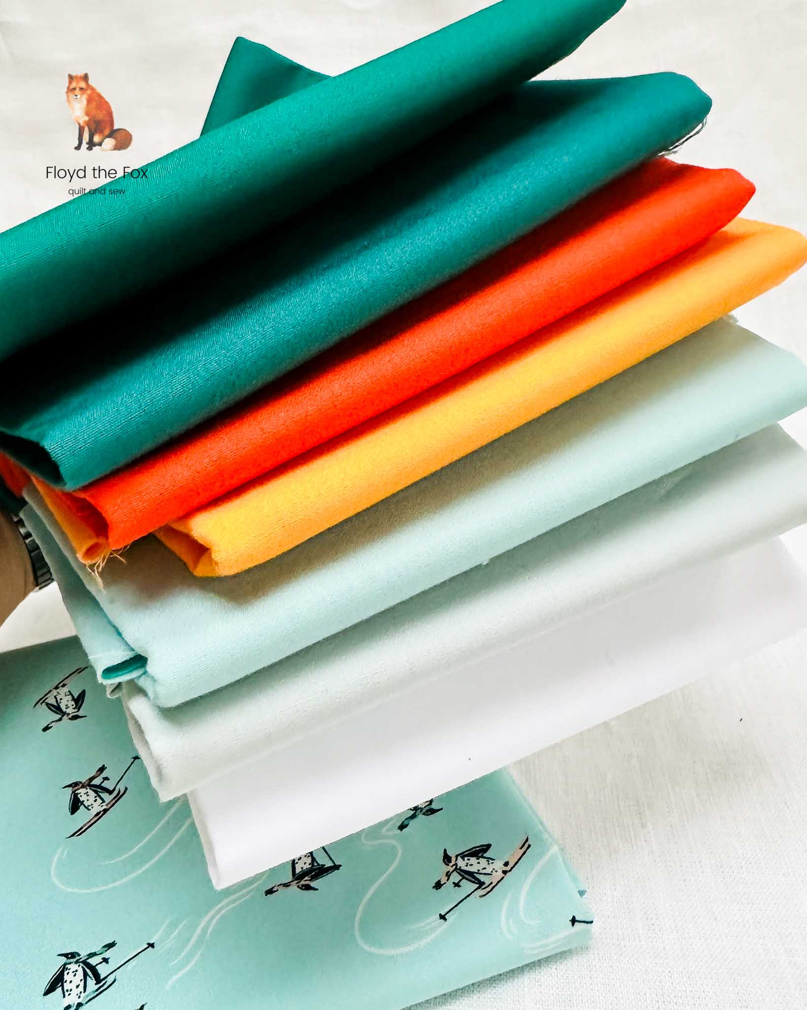 stoffpaket | penguins on ski | 8 - floydthefox