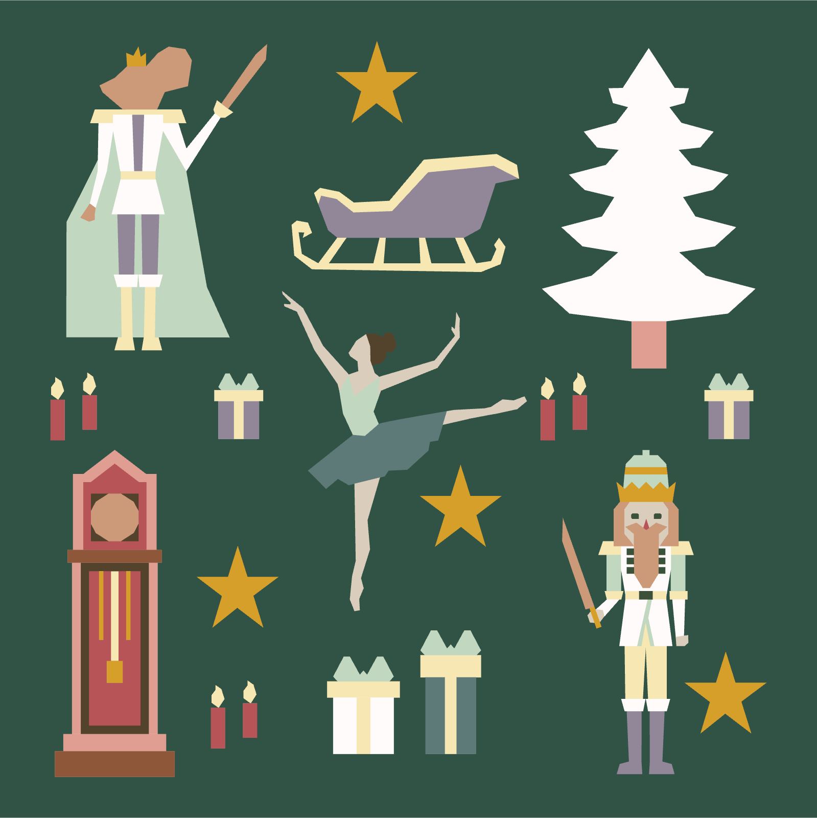 quiltkit | alderwod studio | nutcracker ballet classic - floydthefox