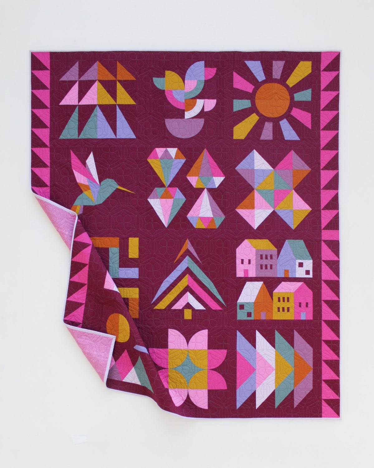 quiltkit | eudaimonia studio | hand + soul 2027 block of the month | jewel grotto - floydthefox