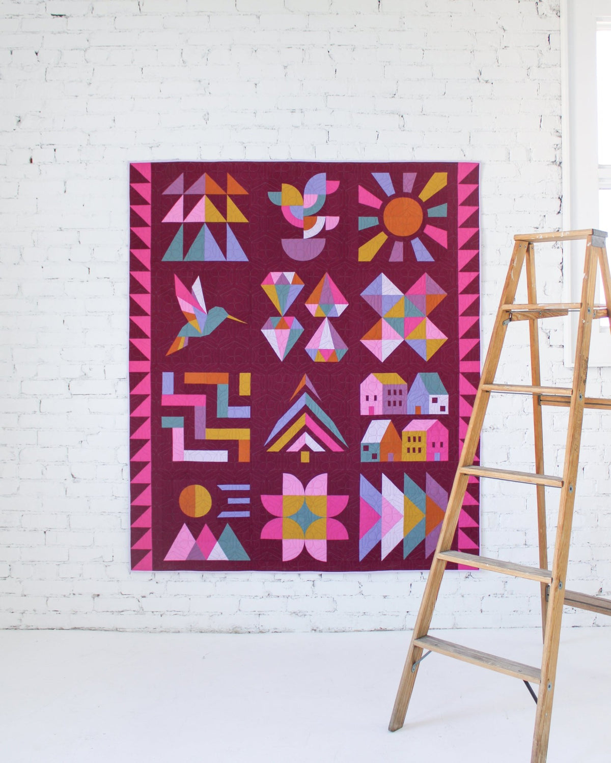 quiltkit | eudaimonia studio | hand + soul 2027 block of the month | jewel grotto - floydthefox