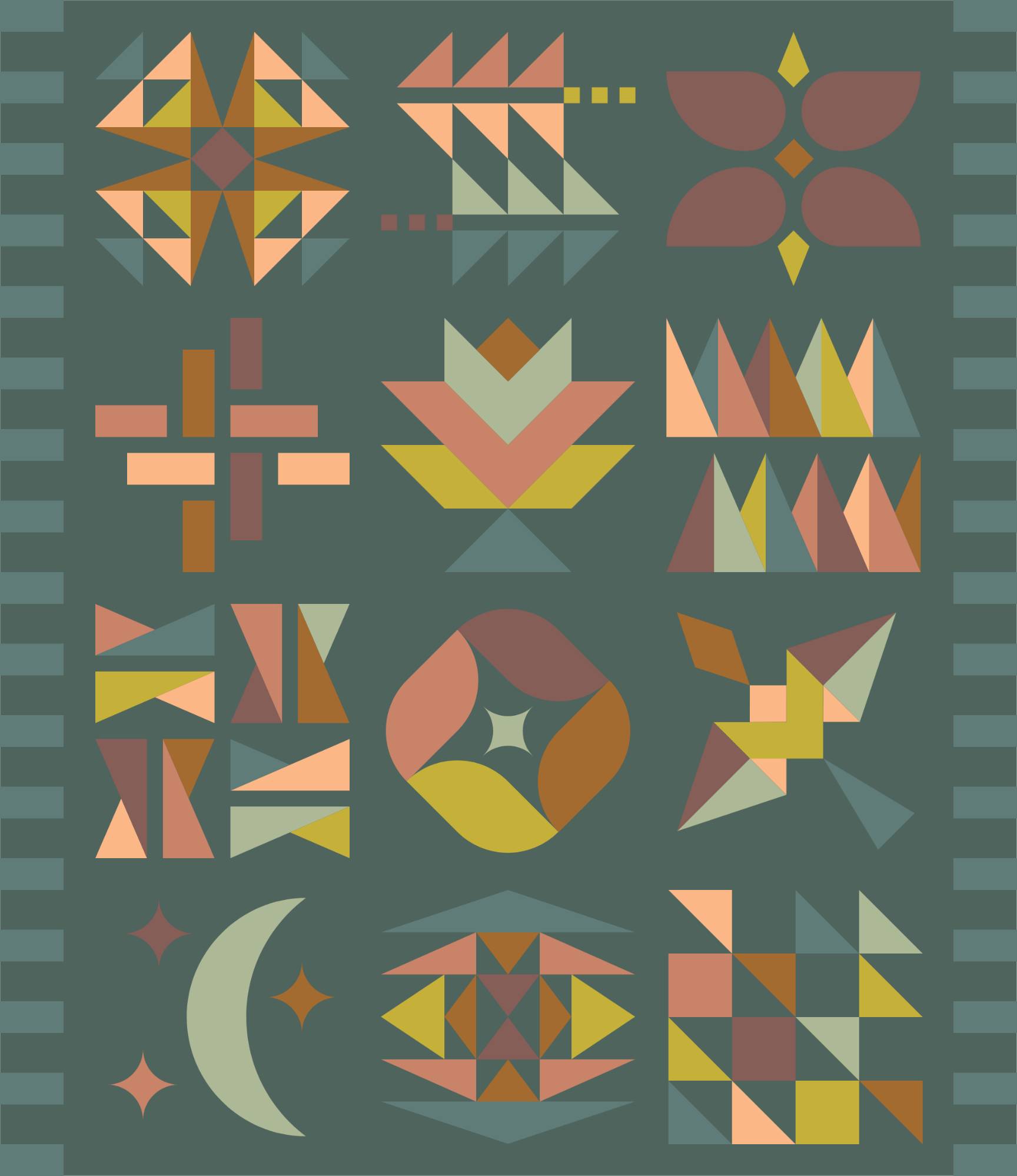 quiltkit | eudaimonia studio | hand+soul bom 2026 | enchanted forest - floydthefox