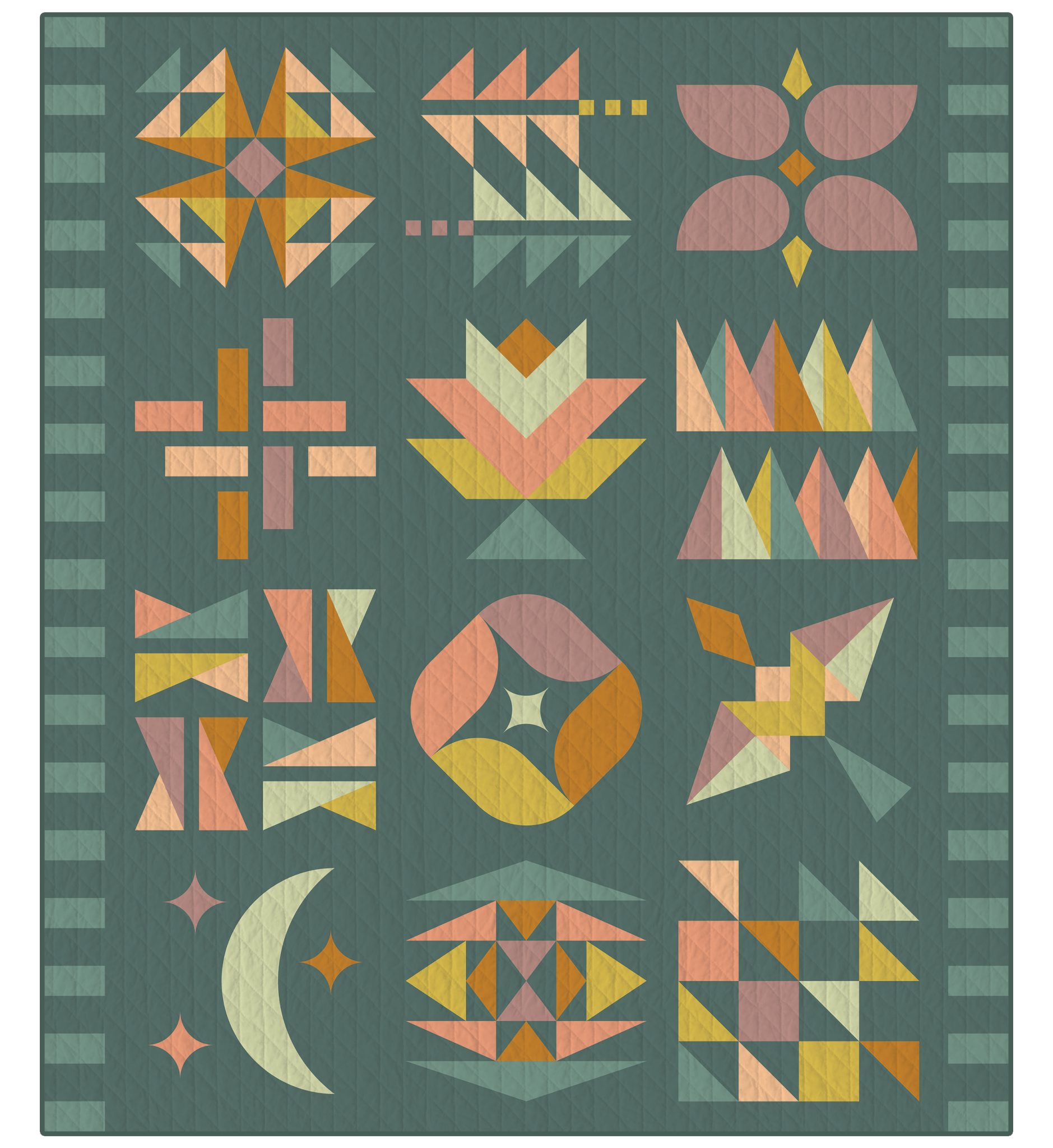 quiltkit | eudaimonia studio | hand+soul bom 2026 | enchanted forest - floydthefox