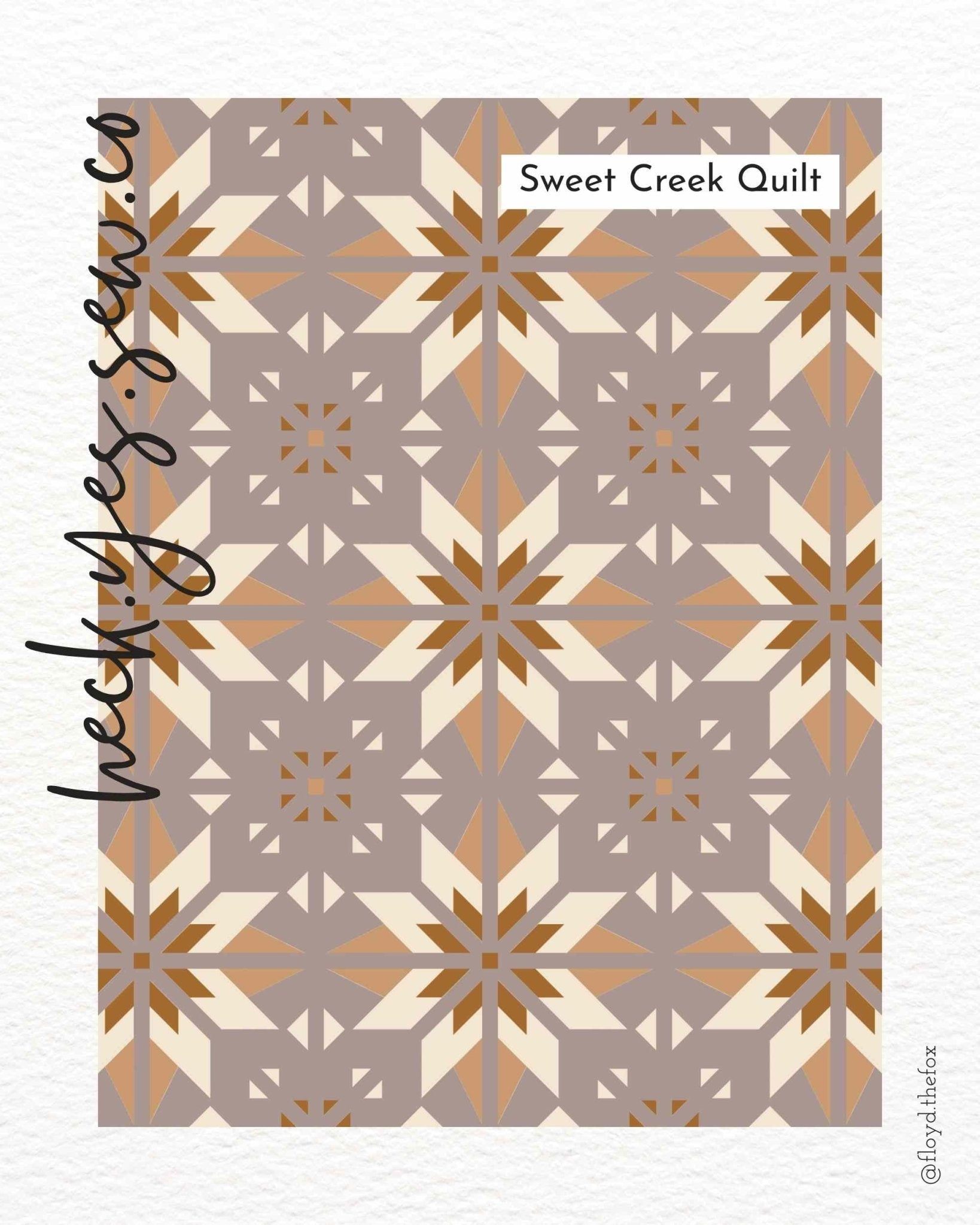 quiltkit | heck.yes.co | sweet creek | throw cover - floydthefox