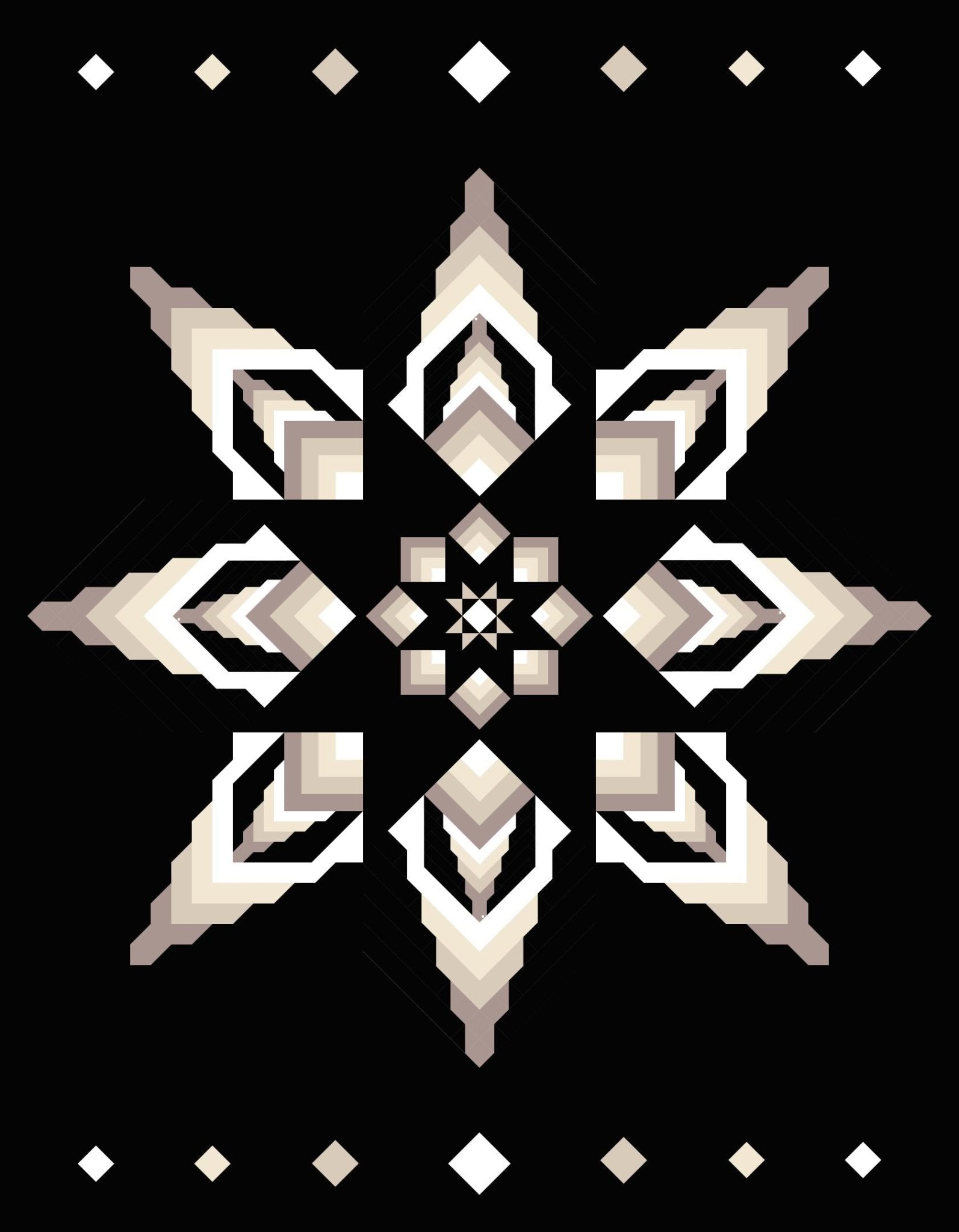 quiltkit | heck.yes.sew.co | northerly | 4 color shadow - floydthefox