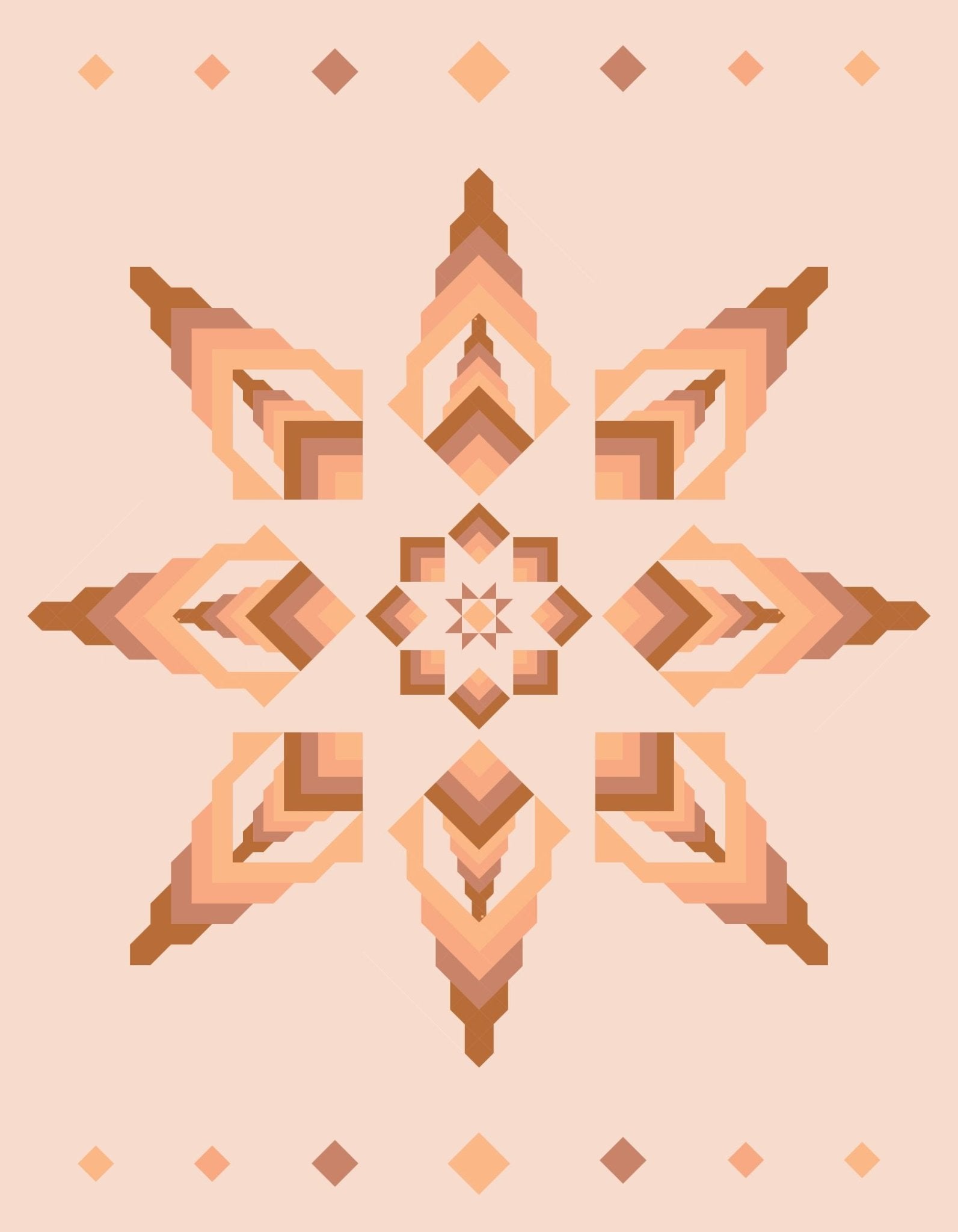 quiltkit | heck.yes.sew.co | northerly | 4 color warm glow - floydthefox