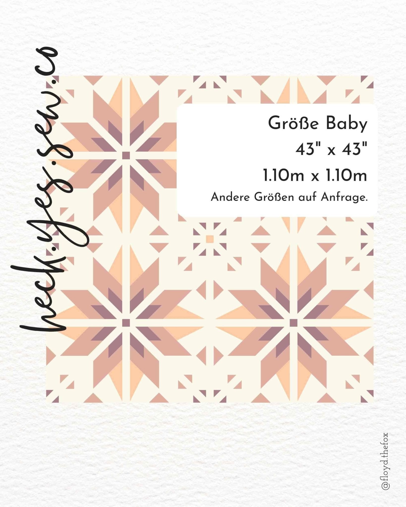 quiltkit | heck.yes.sew.co | sweet creek | baby peach - floydthefox