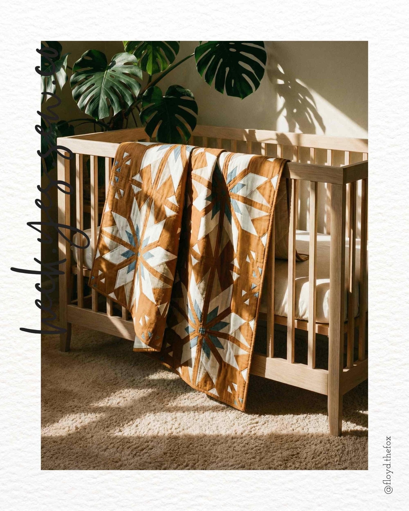 quiltkit | heck.yes.sew.co | sweet creek | baby queen bee - floydthefox