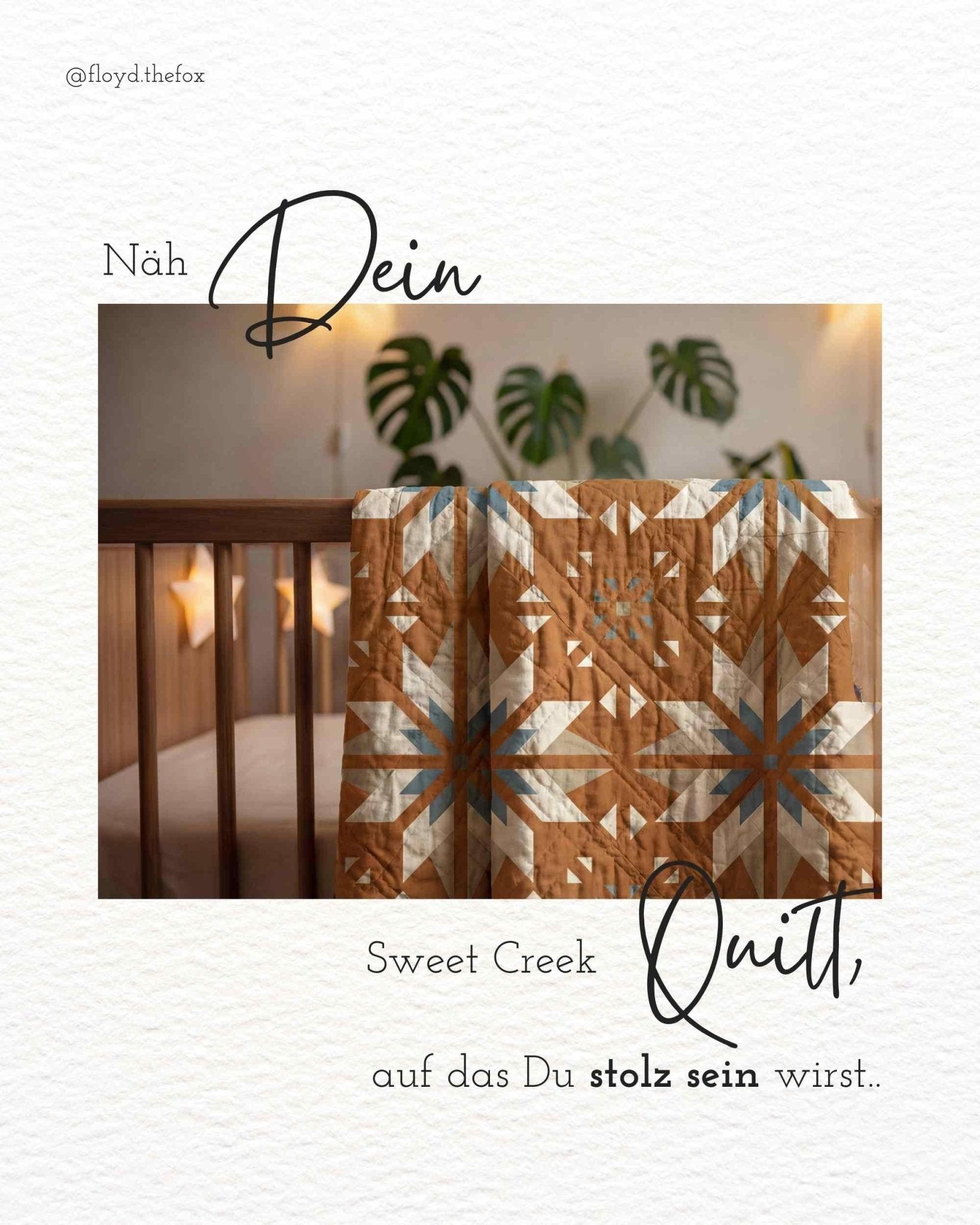 quiltkit | heck.yes.sew.co | sweet creek | baby queen bee - floydthefox