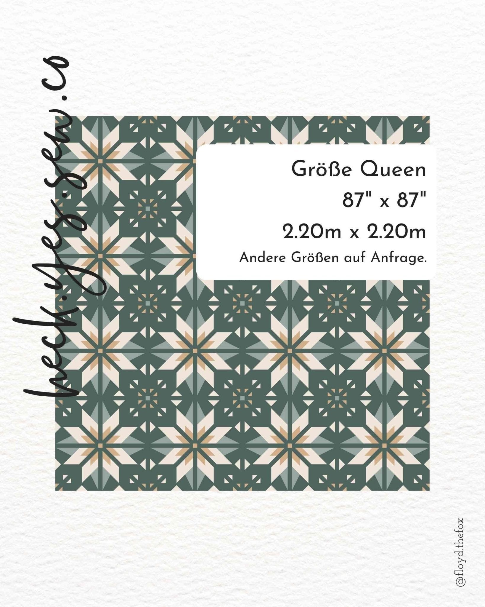 quiltkit | heck.yes.sew.co | sweet creek | queen balsam fir - floydthefox