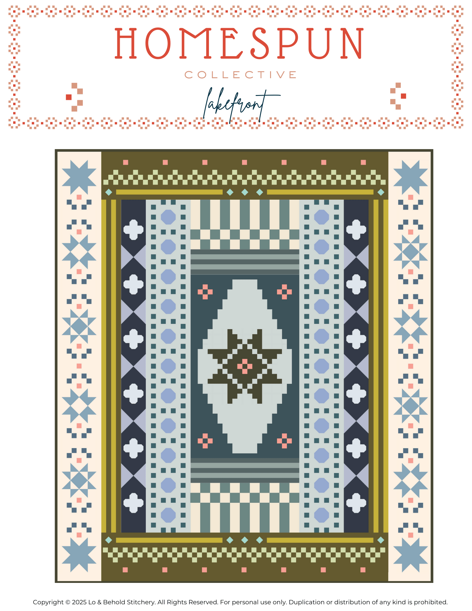 quiltkit | lo and behold | homespun BOM | lakefront - floydthefox