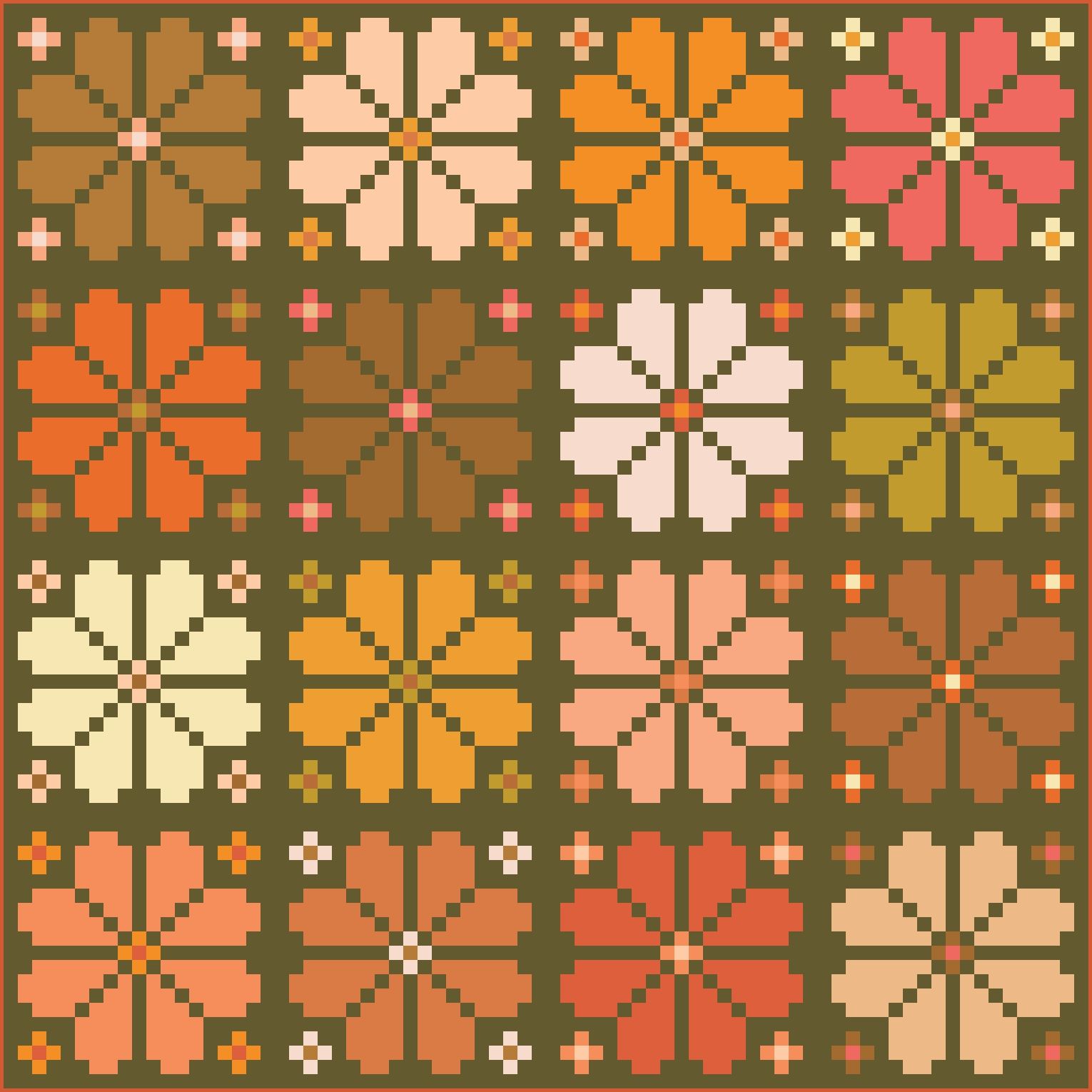 quiltkit | loandbehold | knitted blooms - floydthefox