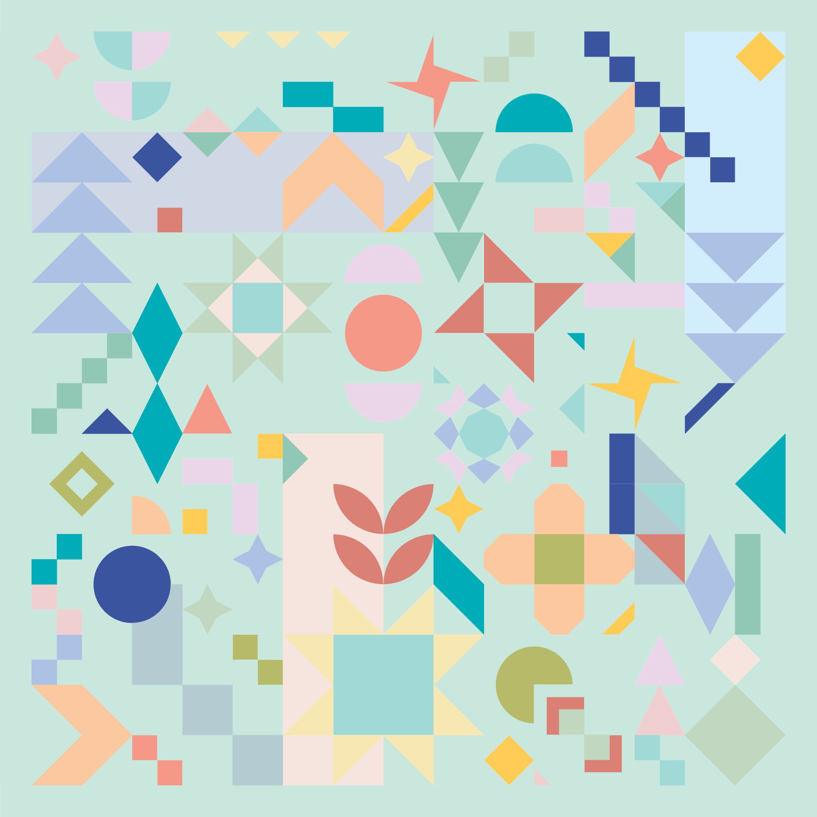 quiltkit | lou orth designs | gather&sew BOM 2025 | fishtank - floydthefox