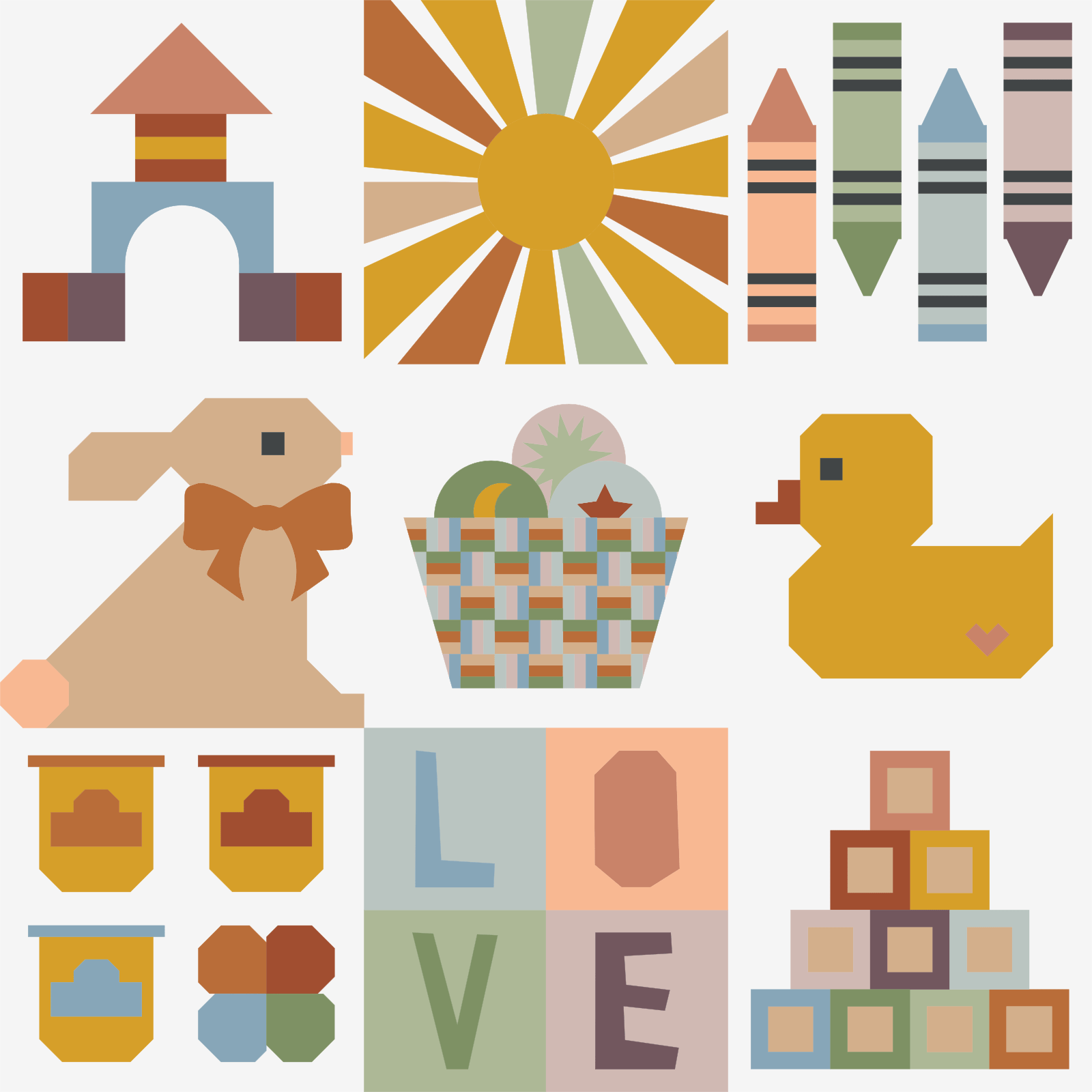 quiltkit | nursery sampler | signature - floydthefox